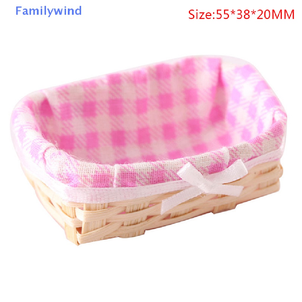 1 Set Giỏ Đựng Thức Ăn Mini 1: 12 Trang Trí Nhà Búp Bê