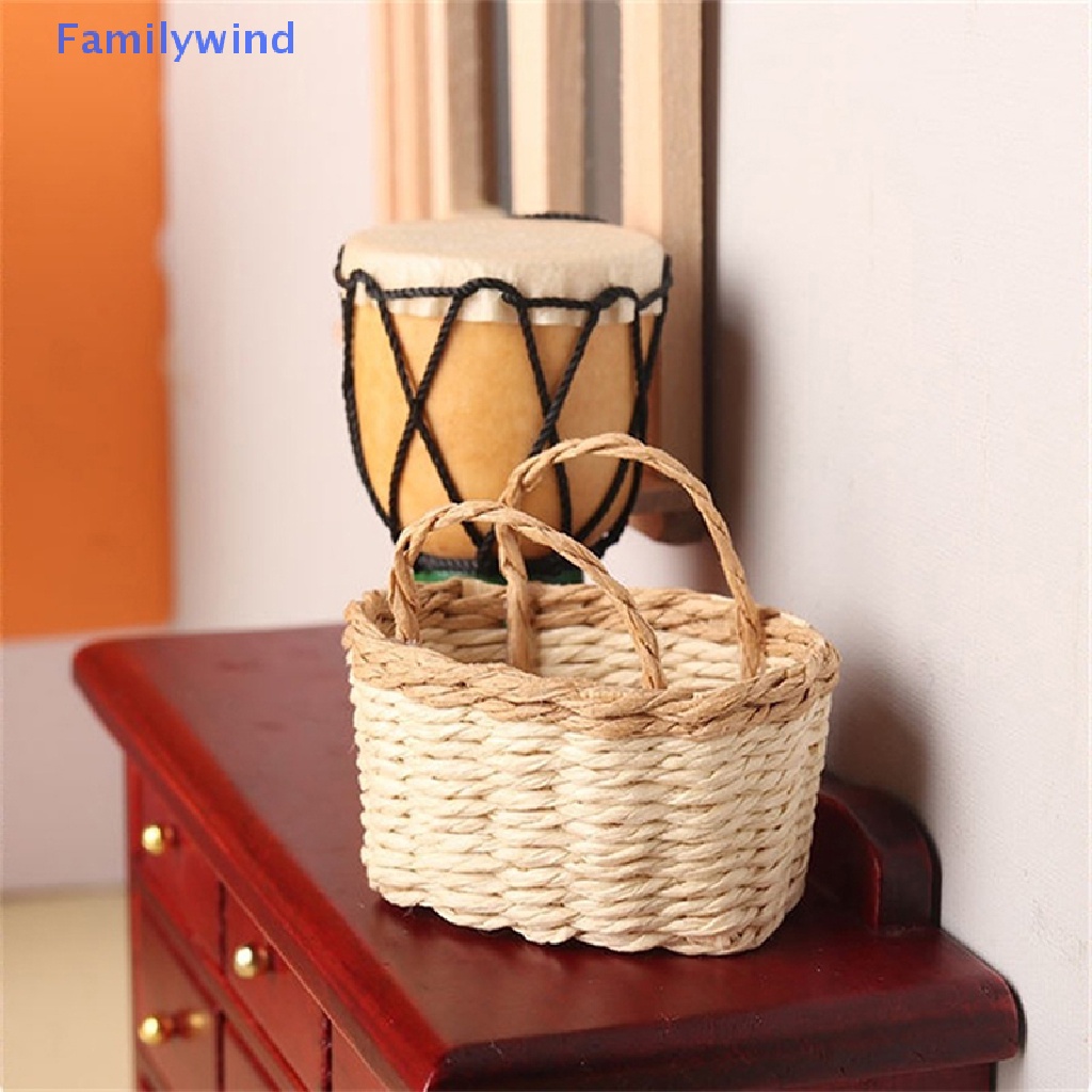 Giỏ Đan Đựng Rau Củ Quả Trang Trí Nhà Búp Bê Tỉ Lệ 1: 12