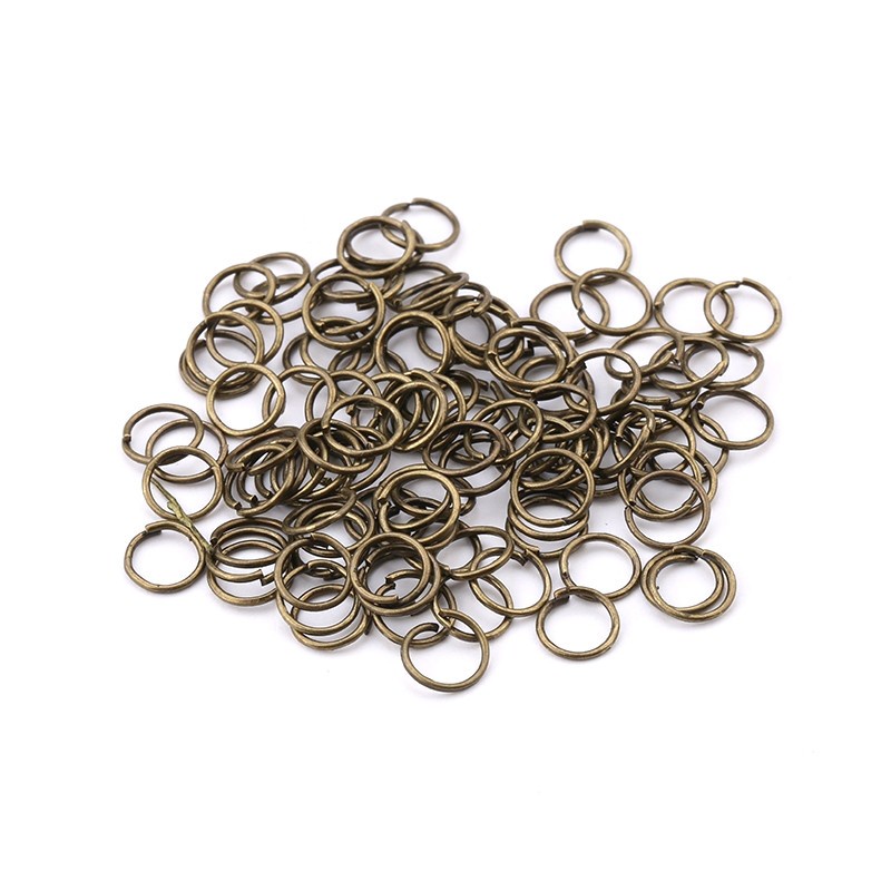 Bộ 200 Vòng Nối Làm Trang Sức Bằng Hợp Kim Kẽm 4 mm / 5 mm / 6 mm / 7 mm / 8 mm / 10 mm