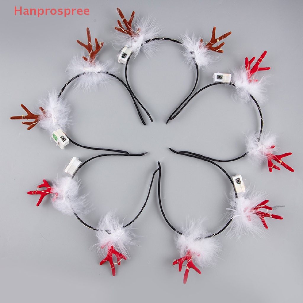 Băng Đô Cài Tóc Hình Sừng Hươu Có Đèn LED Phát Sáng Độc Đáo