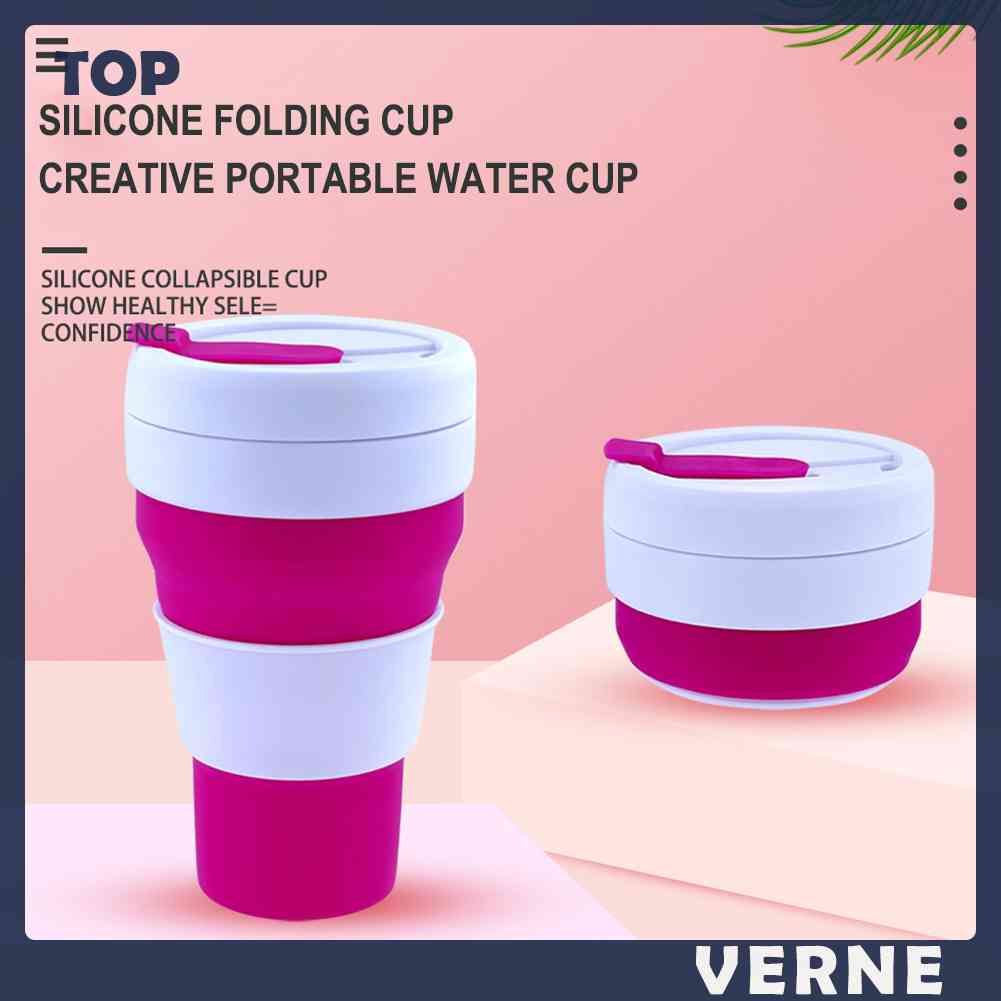 Cốc Uống Cà Phê 475ml Bằng Silicone Có Thể Tháo Rời Tiện Dụng Mang Theo Du Lịch