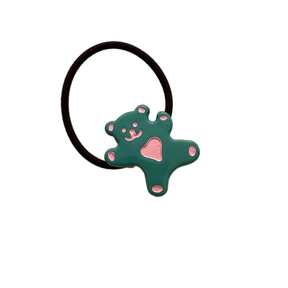 LOMBARD Dây Cột Tóc Đuôi Ngựa Hình Gấu Ngọt Ngào Cho Nữ Giá Đỡ