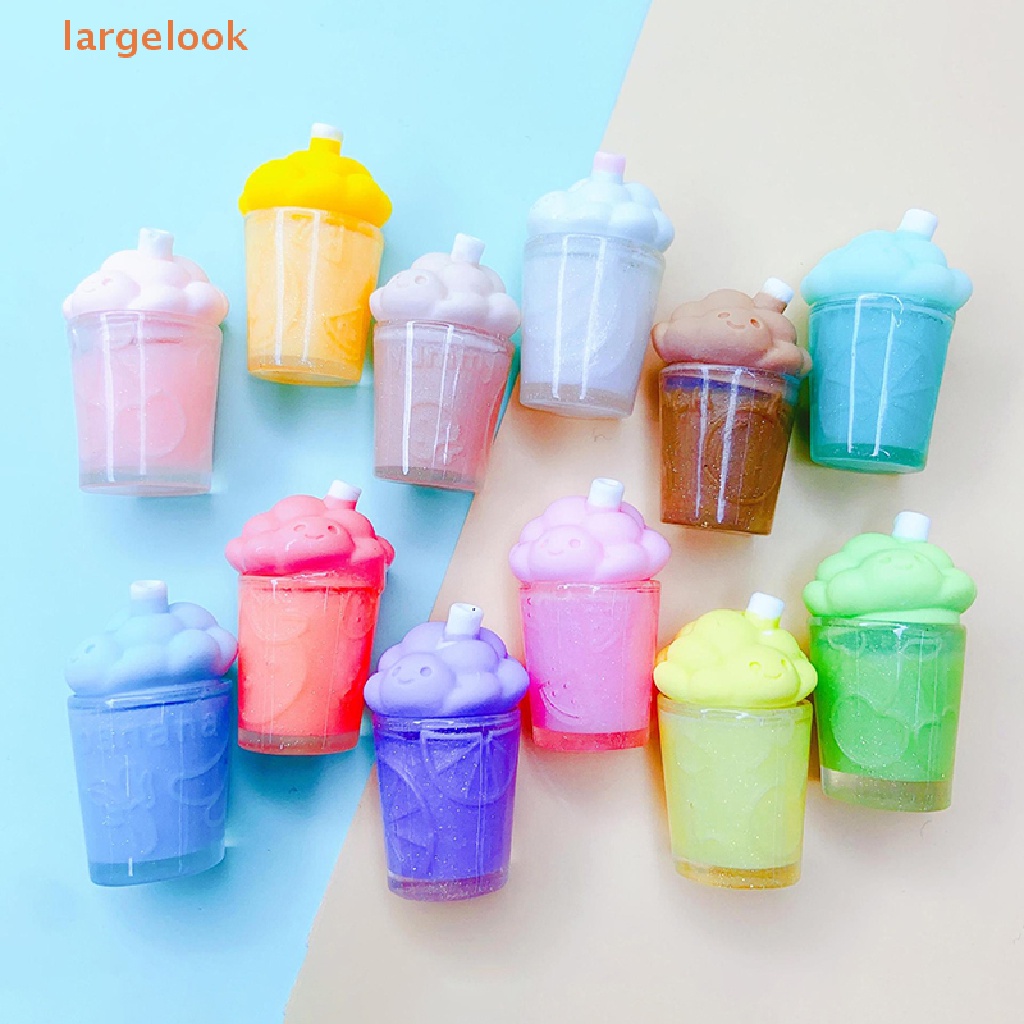 Set 2 Ly Nước Thủy Tinh Mini Hình Đám Mây Hoạt Hình Phát Sáng DIY