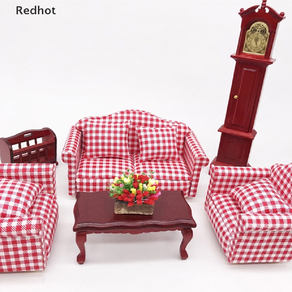 &lt; Redhot &gt; Chậu Hoa Mini Nhiều Màu Sắc Trang Trí Nhà Búp Bê 1 / 12