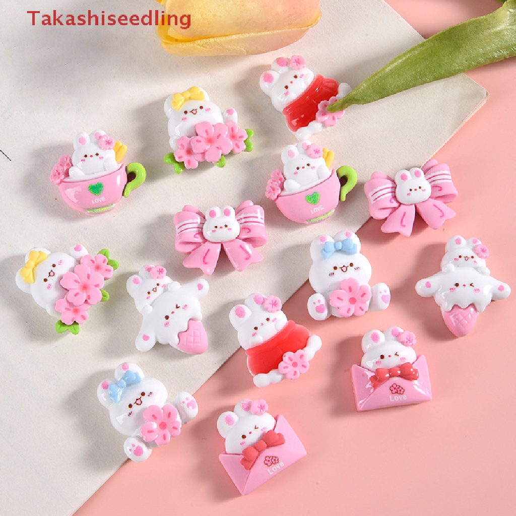 Set 5 Mô Hình Hoa Anh Đào Mini Bằng Nhựa Resin Dễ Thương Dùng Trang Trí Sổ Tay DIY
