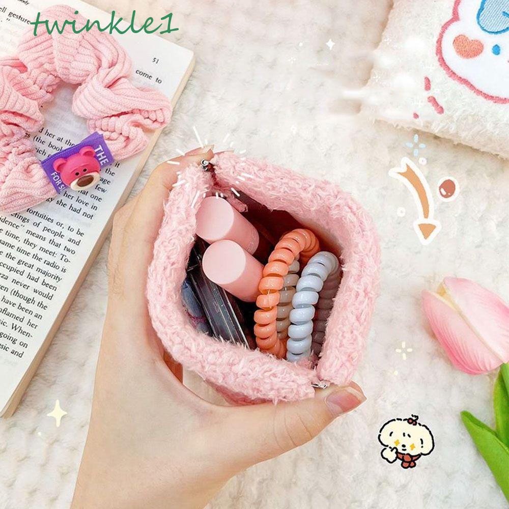 Túi Đựng Tiền Xu Tự Đóng Thêu Họa Tiết Lá Cây Lấp Lánh Nhỏ Gọn Tiện Dụng Cho Nữ