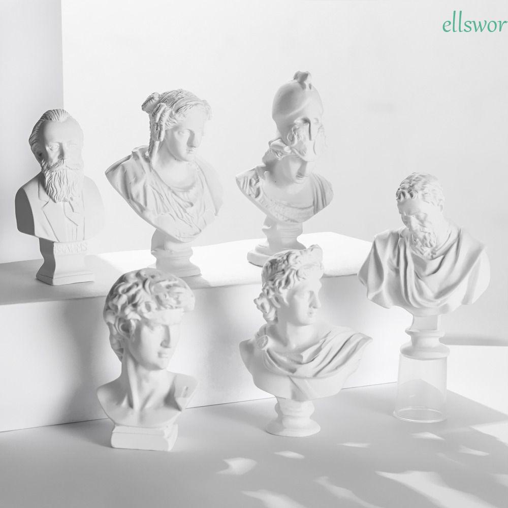 Đồ trang trí Chân Dung Gypsum Mini Bằng Nhựa Resin Thủ Công Để Bàn Trang Trí