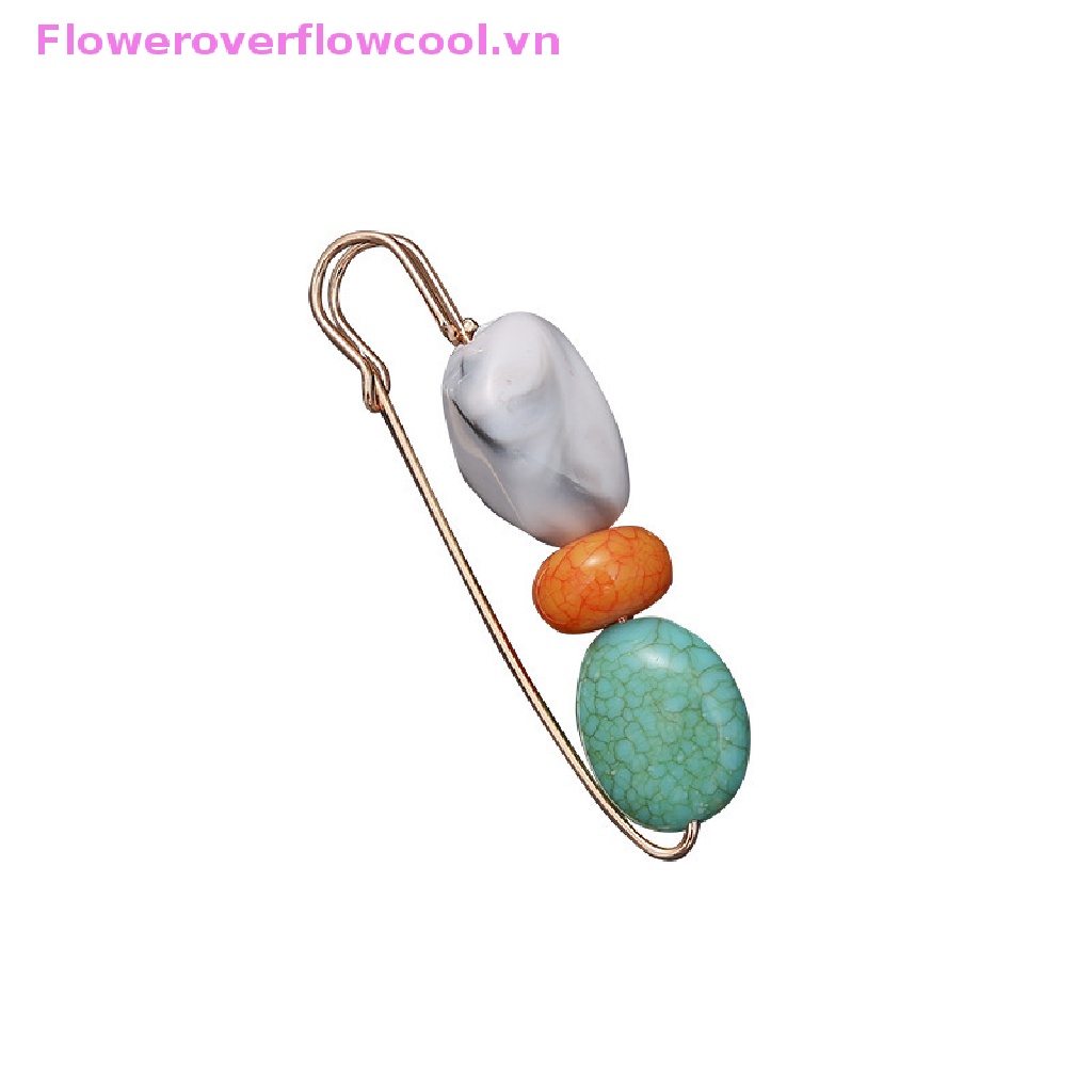 Ghim Cài Áo Đính Đá Tự Nhiên Thời Trang