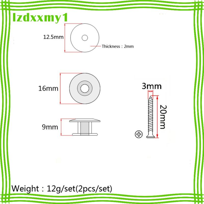 Bộ 2 Khóa Dây Đeo Đàn Guitar Điện / Ukulele Màu Vàng