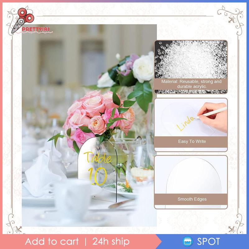 [Prettyia1] Bảng Hiệu Acrylic Vòm Trong Suốt Với Biển Hiệu Menu Dành Cho Tiệc Cưới Công Sở