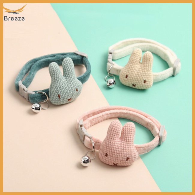 Vòng Cổ Thú Cưng Gắn Chuông Hình Thỏ Hoạt Hình Có Thể Điều Chỉnh Kích Thước