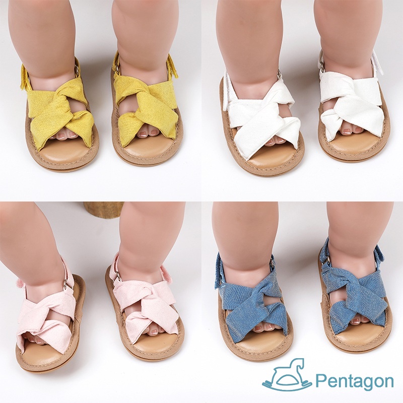 Xăng đan Cotton Đế Mềm Chống Trượt Thời Trang Mùa Hè Dành Cho Bé Gái