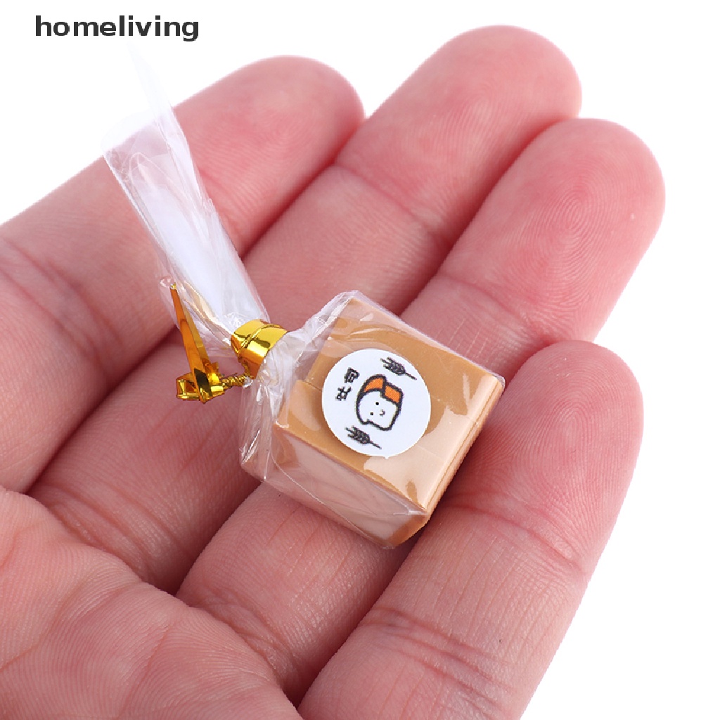 Set 2 Túi Bánh Mì Sandwich Mini Tỉ Lệ 1 / 12 Xinh Xắn Dùng Để Trang Trí Nhà Búp Bê