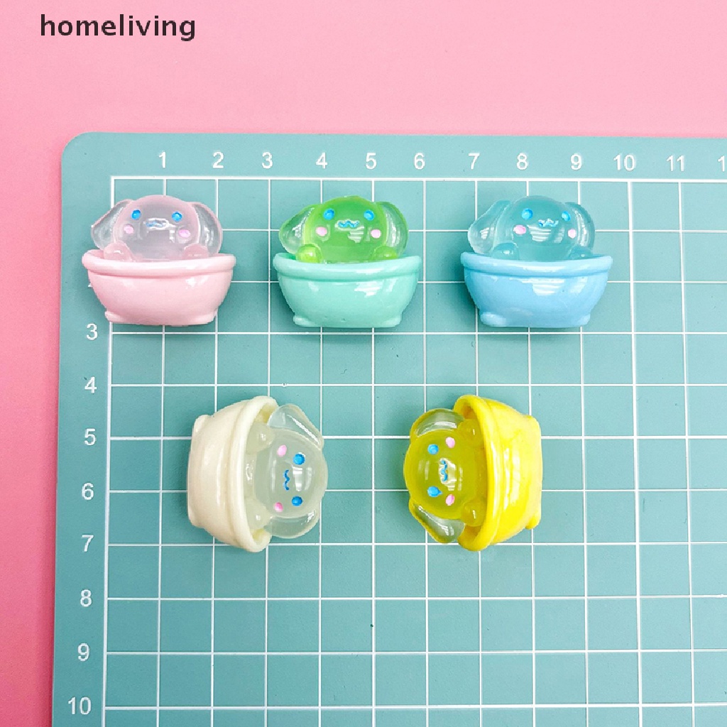 Set 2 Chú Chó Hoạt Hình Bằng Nhựa Resin Dạ Quang Đáng Yêu Sáng Tạo Trang Trí Nội Thất