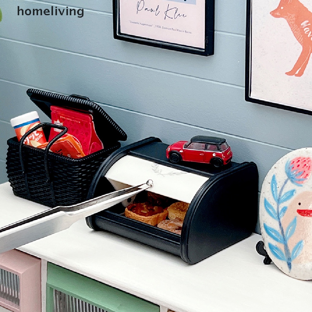 Mô Hình Hộp Bánh Mì Mini Bằng Nhựa Tỉ Lệ 1: 6 Dùng Trang Trí Nhà Búp Bê