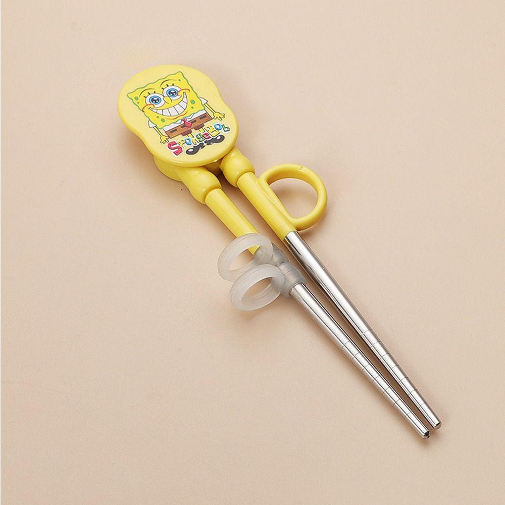 Mmluck Đũa Tập Ăn Bằng Thép Không Gỉ Hình Mèo Hello Kitty Dễ Thương An Toàn Chống Trượt Cho Bé