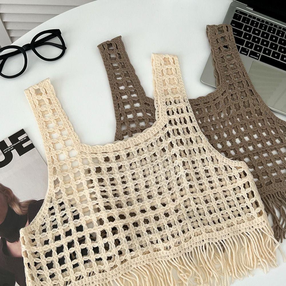 Áo Croptop Tua Rua Màu Sắc Ngọt Ngào Thời Trang Mùa Hè Cho Nữ