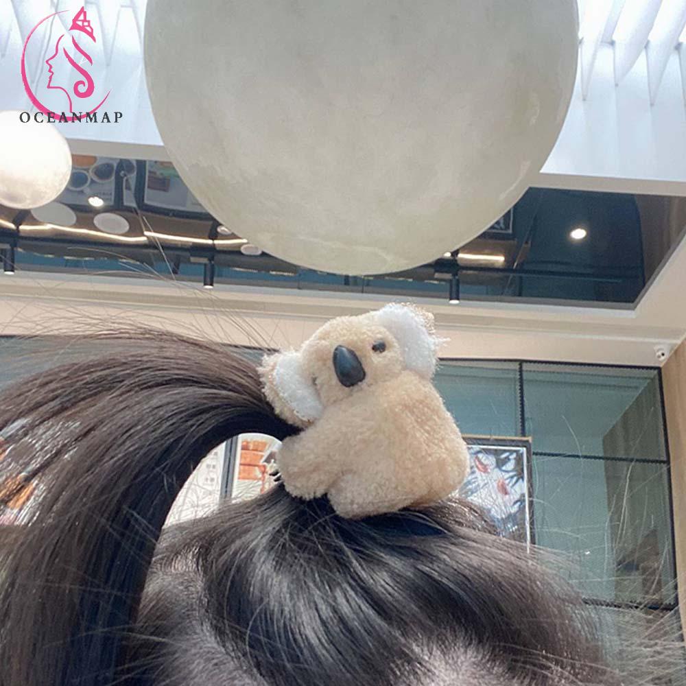 Kẹp Tóc Hình Gấu Koala Nhồi Bông Dễ Thương Nhiều Màu Sắc Phong Cách Hàn Quốc Cho Nữ
