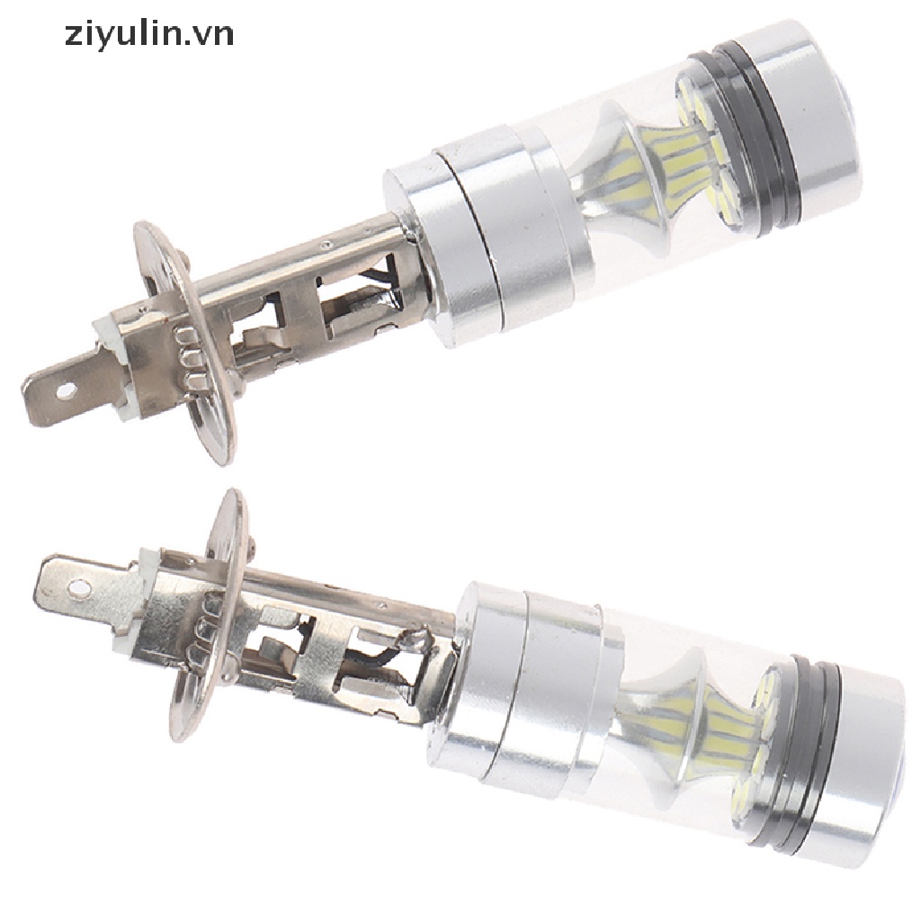 2 Bóng Đèn LED H1 100W 6000K 1000LM Siêu Sáng Cho Xe Hơi
