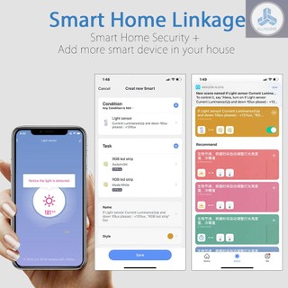 Tuya ZigBee Light Sensor Intelligent Home Illumination Sensor Linkage Control Brightness Sensor Work with Tuya Device Compatible with Alexa Google Home