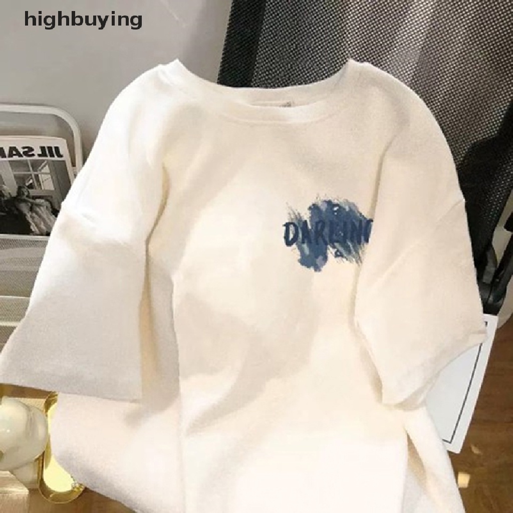 Áo Thun Tay Ngắn Cổ Tròn Dáng Rộng In Họa Tiết Thời Trang Mùa Hè Cho Nữ