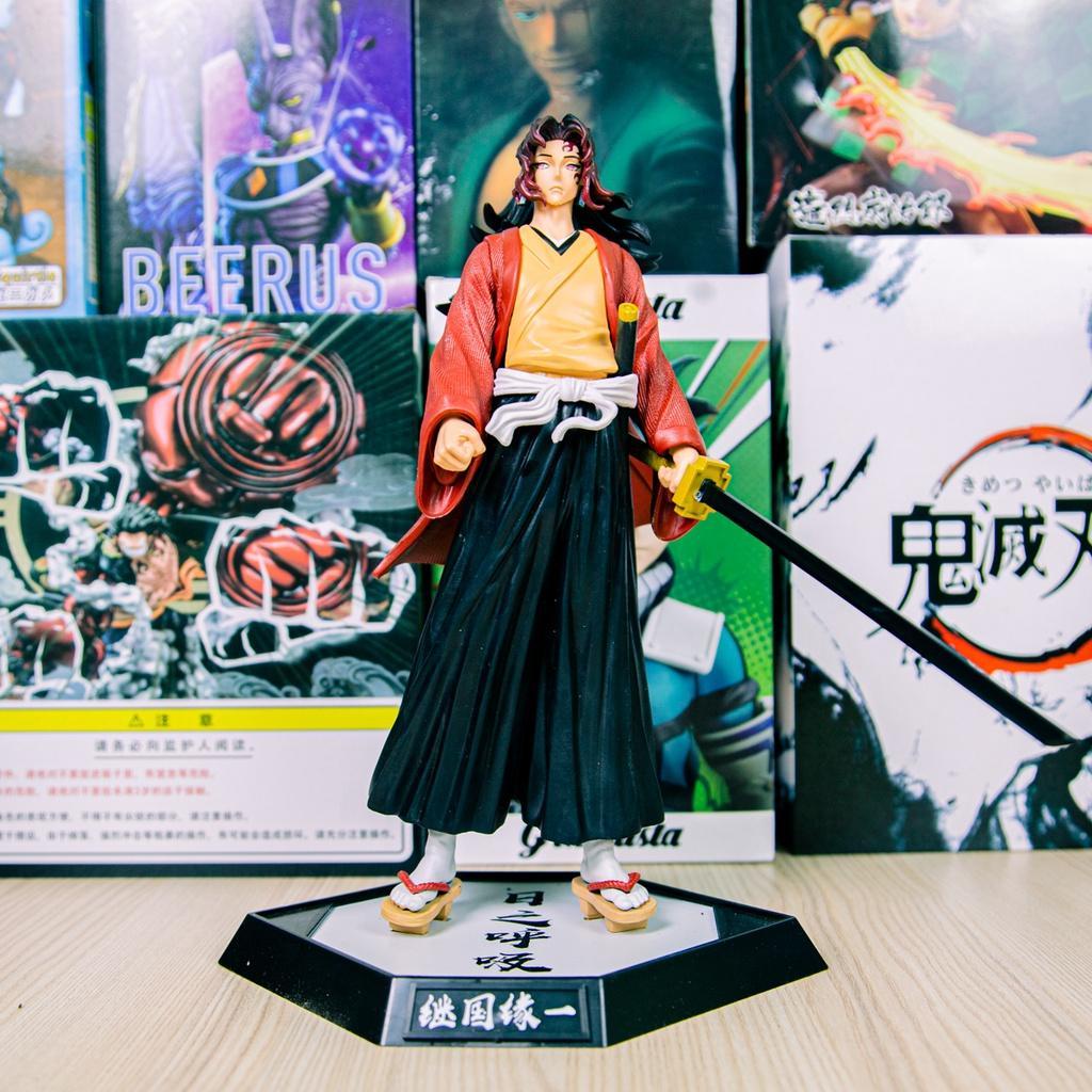 Mô hình kiếm sĩ Yoriichi cao 30CM có LED, figure thanh gươm diệt quỷ nhân vật Kokushibou, anime kimetsu no yaiba đẹp