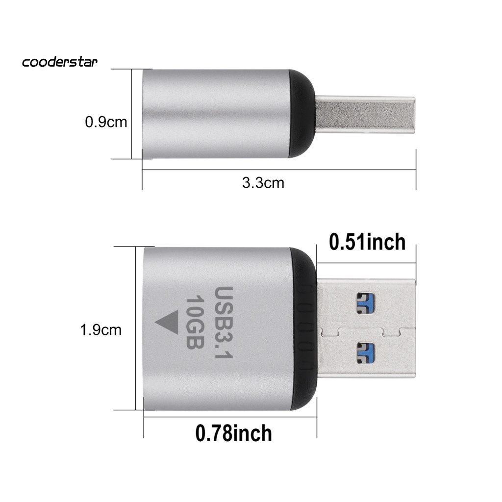 Đầu Chuyển Đổi USB 3.1 Male Sang Type C Female