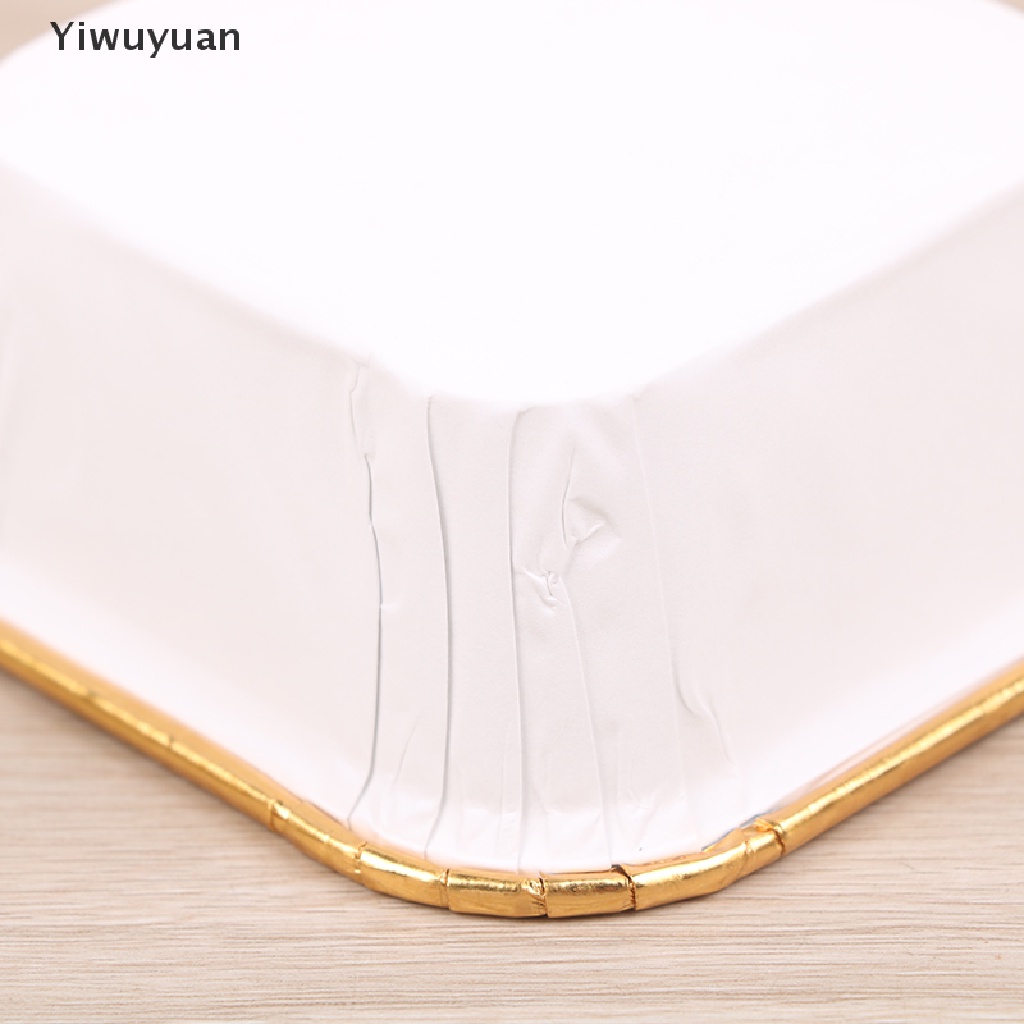 Bộ 50 Cốc Làm Bánh Cuộn Hình Vuông Bằng Vải Voan Chịu Nhiệt Độ Cao