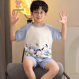 Bộ Đồ Ngủ Tay Ngắn Bằng Vải Cotton Dành Cho Bé Trai 95-155cm 3-11 Tuổi