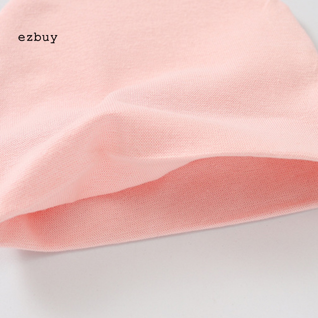 1 Bộ Vỏ Bọc Chân + Nón + Găng Tay + Găng Tay Bằng Cotton Màu Trơn Chống Chảy Xệ Dành Cho Bé Sơ Sinh