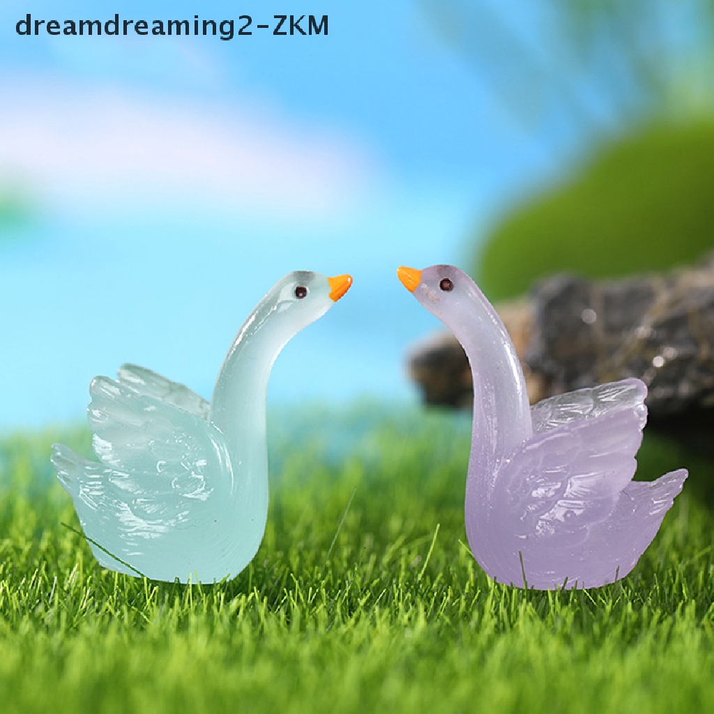 [Dreaming] Bộ 2 Thiên Nga Dạ Quang Trang Trí Tiểu Cảnh / Nhà Búp Bê