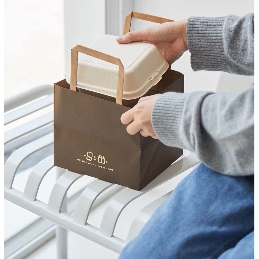 Túi giấy đựng quà, túi có quai, túi kraf, túi đựng bánh bento, túi đựng bánh kẹo, nhiều mẫu  - POPPY STORE