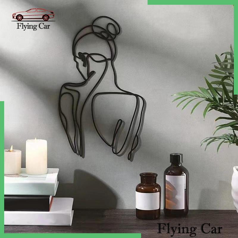 [Lzdjfmy2] Hình Dán Tường Nghệ Thuật Kim Loại Trang Trí Phòng Tắm Cho Nữ