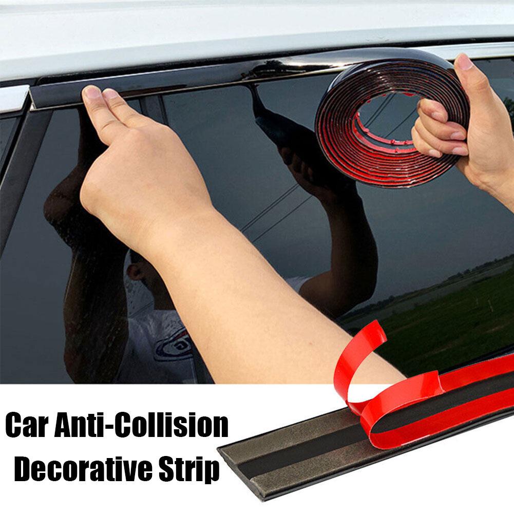 Dải Dán Bảo Vệ Cửa Xe Hơi Bằng Cờ Rôm Màu Đen Sang Trọng Tiện Dụng V5M