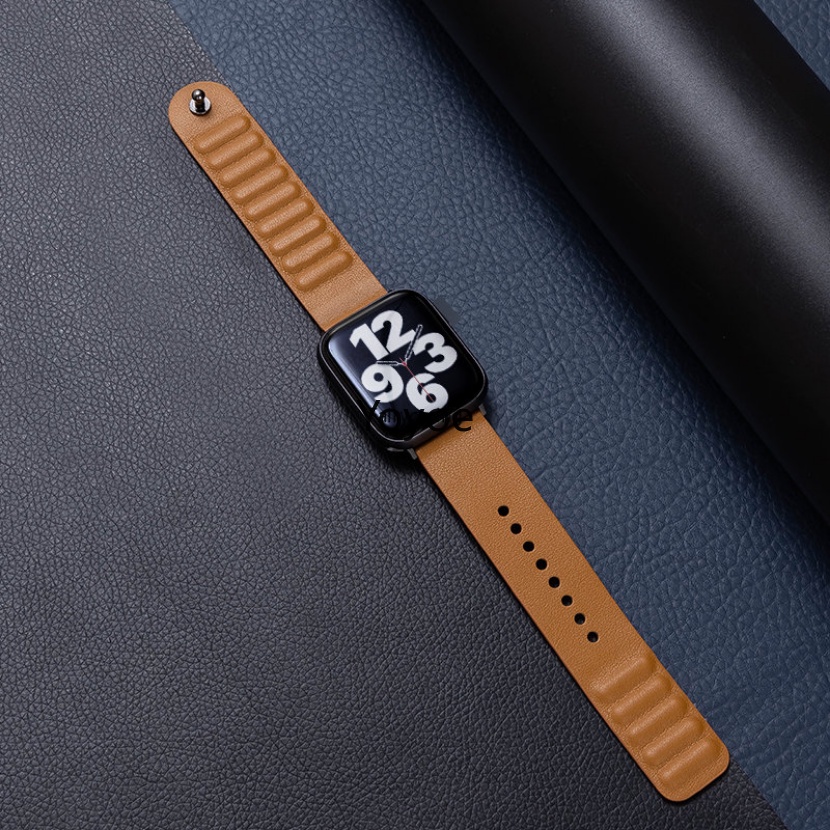 Dây Đeo Bằng Da Có Khóa Nam Châm 49mm 45mm 44mm 40mm 41mm 42mm 38mm Cho iWatch Series 8 Ultra 7 6 5 SE 4 3 2 1