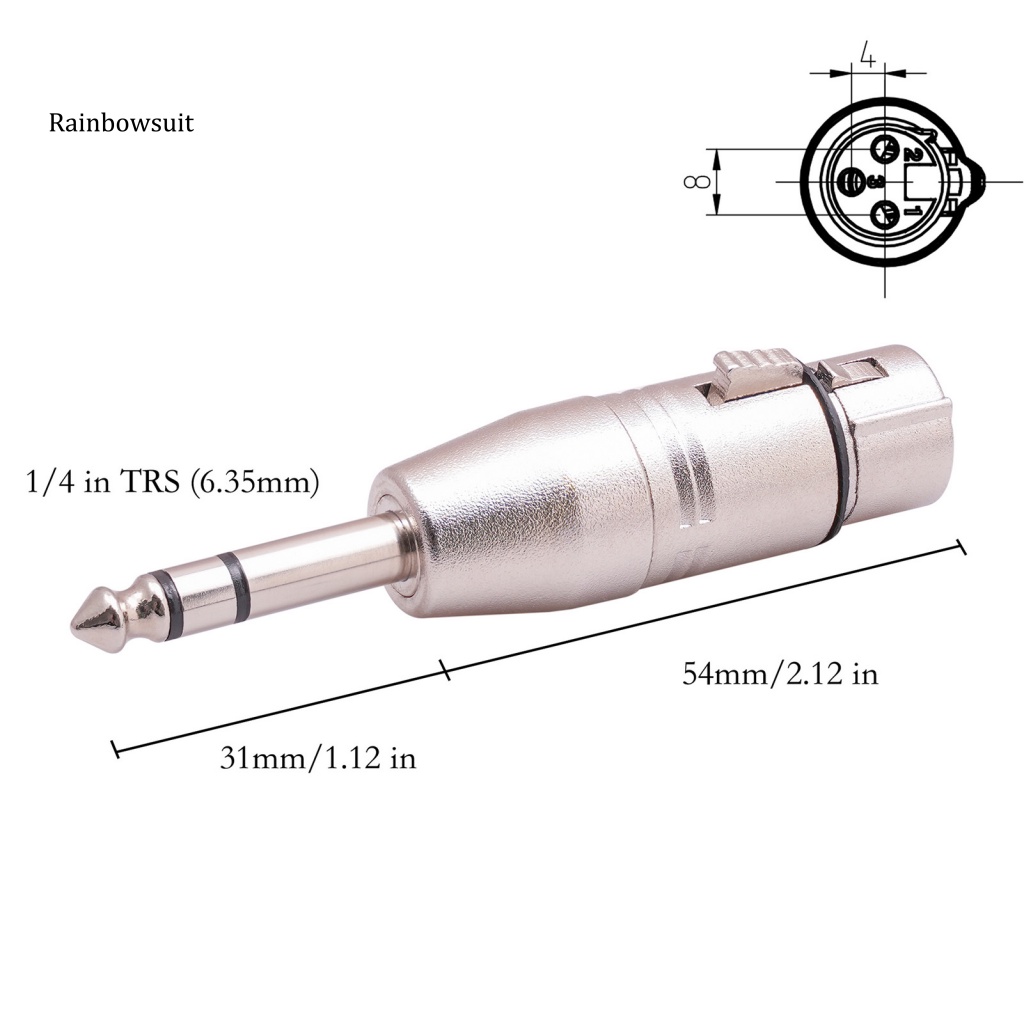 Dây Cáp Chuyển Đổi Âm Thanh 1 / 4 Male Sang XLR Chống Nhiễu