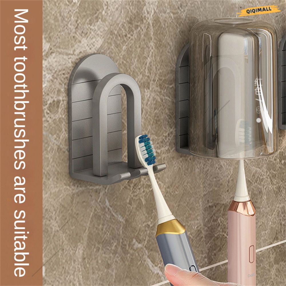 Giá Đỡ Kem Đánh Răng Và Bàn Chải Đánh Răng Móc Dính Tường Bằng Thép Không Gỉ Giá Đỡ Bàn Chải Đánh Răng Điện Chống Nước Sản Phẩm Phòng Tắm [QIQI]