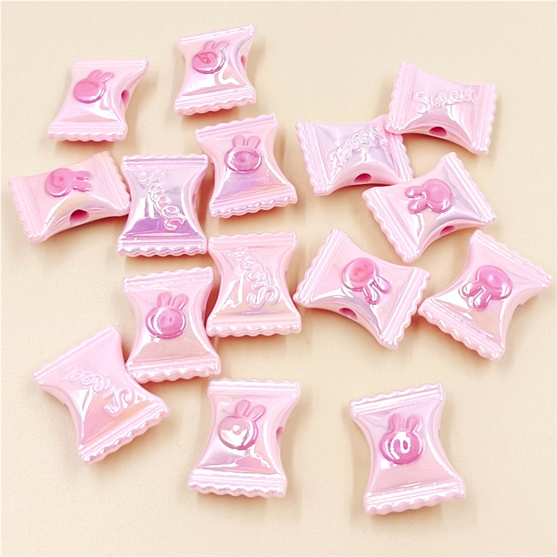 Bộ 5 Hạt Xâu Chuỗi Hình Thỏ Hai Màu Sắc