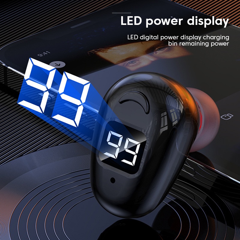 Tai Nghe Nhét Tai Bluetooth 5.2 Không Dây Mini Âm Thanh Stereo Sống Động Chất Lượng Cao