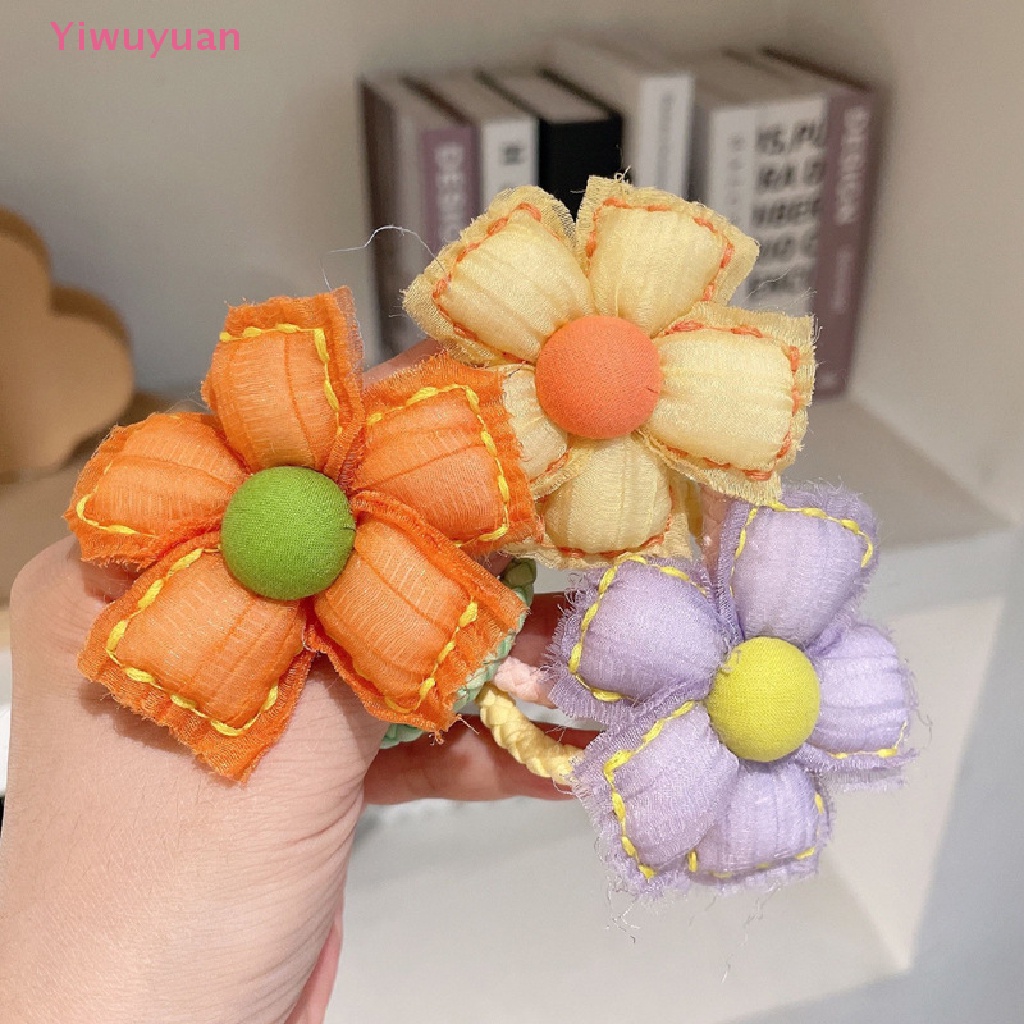 Dây Buộc Tóc Co Giãn Hình Hoa Thời Trang Cho Nữ