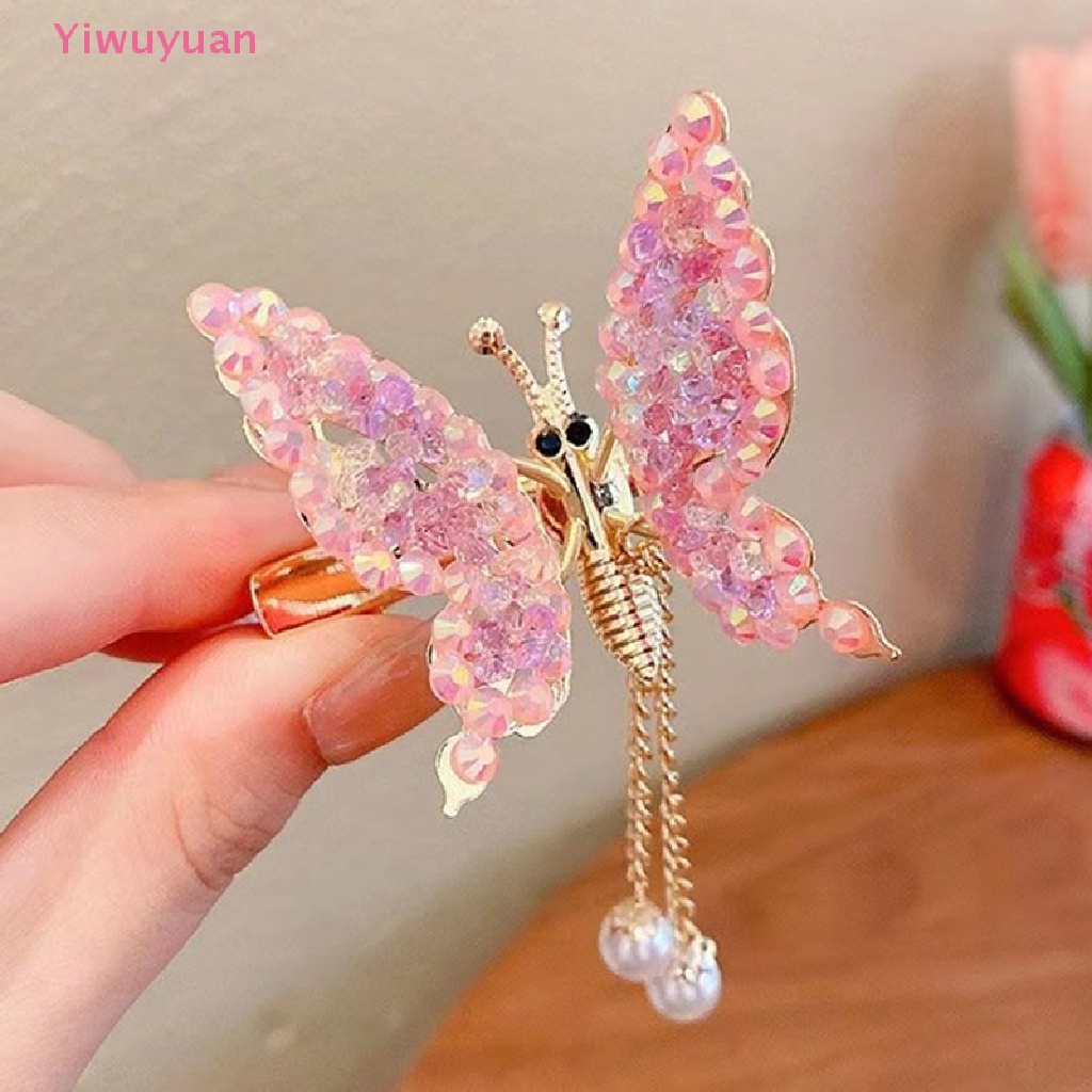 (MớI) Kẹp TóC HìNh Bươm BướM ĐíNh Đá Xinh XắN