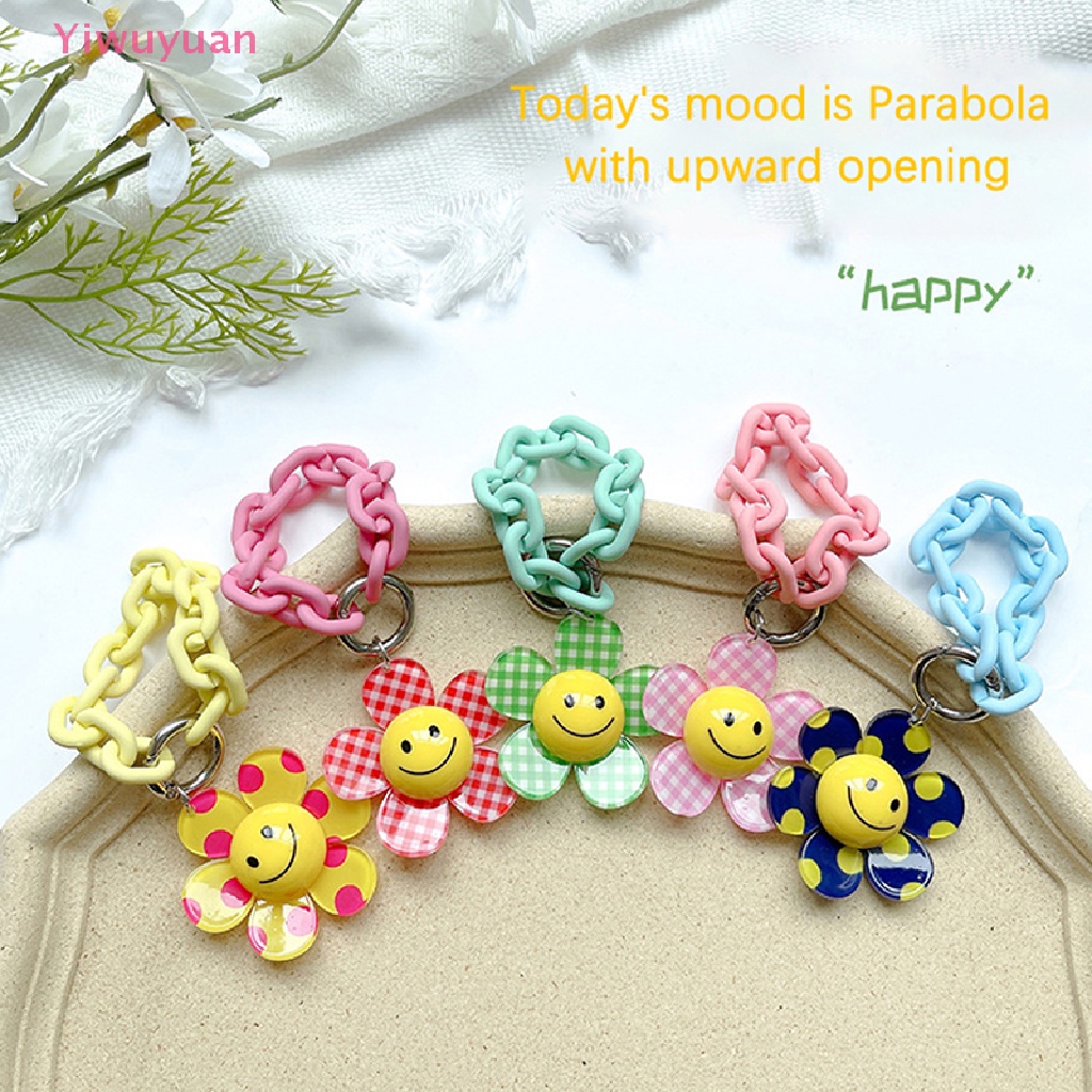 < Yiwuyuan > Móc Khóa Acrylic Hình Hoa Hướng Dương Dễ Thương Phụ Kiện Túi Xách Nữ Mới