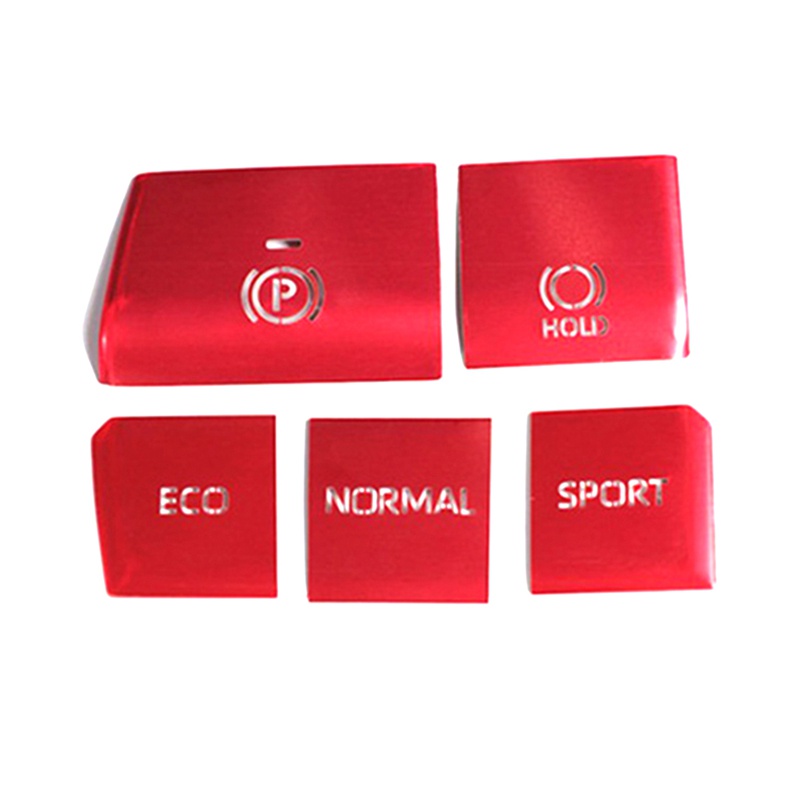 Bộ 5 Miếng Dán Nút Điều Khiển Trung Tâm Đa Phương Tiện Màu Đỏ Cho Toyota RAV4 2019-2021