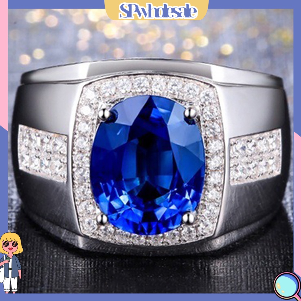 <SPwholesale> Nhẫn Đính Đá Zircon Sang Trọng Cho Nam