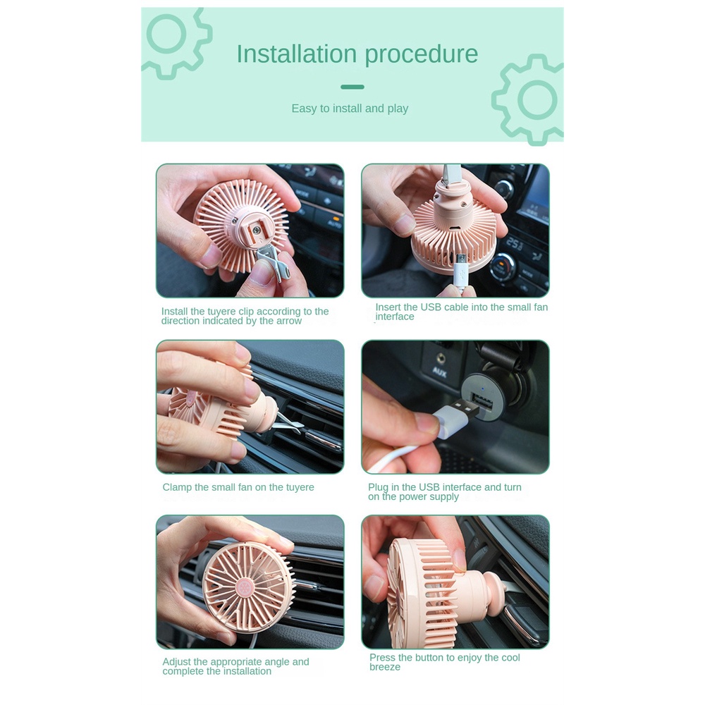 Quạt Làm Mát Xe Hơi Quạt Thoát Khí Xe Hơi Có Kẹp Lỗ Thông Gió Điều Chỉnh Được 3 Tốc Độ Xoay 360 Độ Bộ Khuếch Đại Usb 5V Quạt Làm Mát Có Đèn Cho Xe Hơi Xe Tải Xe Tải Queen2019