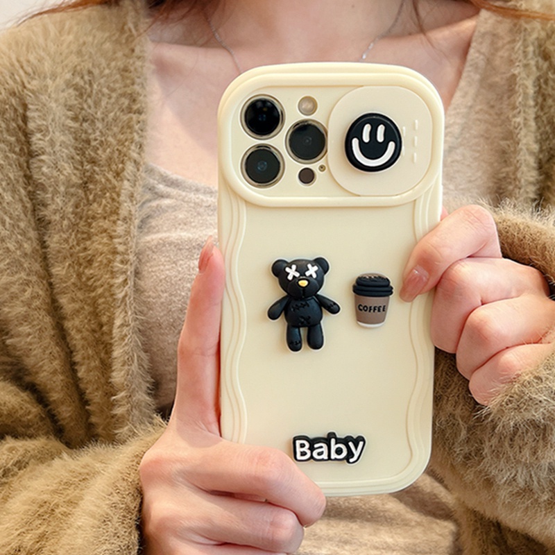 Ốp Điện Thoại Hình Mặt Cười 3D Cho IPhone 14 13 12 11 Pro Max