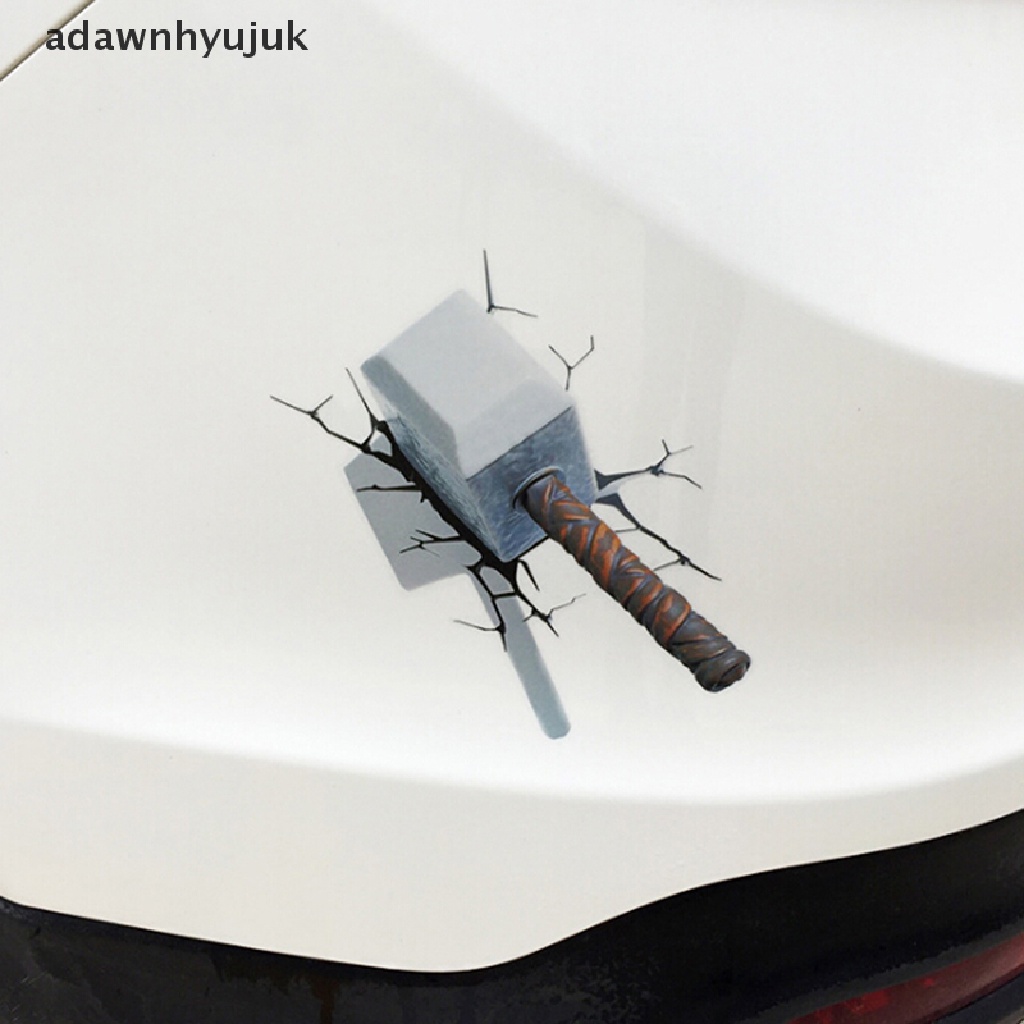 1 Miếng Dán Hình Người Nhện / Người Sắt 3d Sáng Tạo Trang Trí Xe Hơi