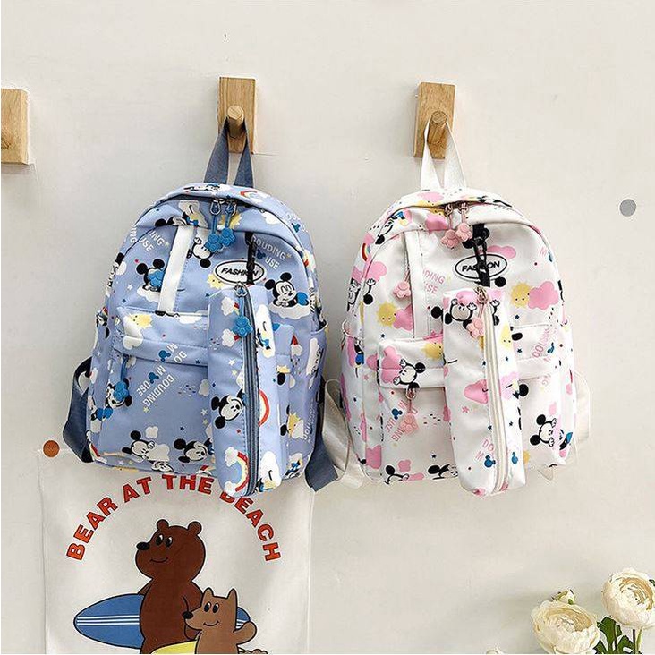Ba Lô Đa Năng Sức Chứa Lớn In Họa Tiết Mickey Disney Thời Trang Cho Nữ