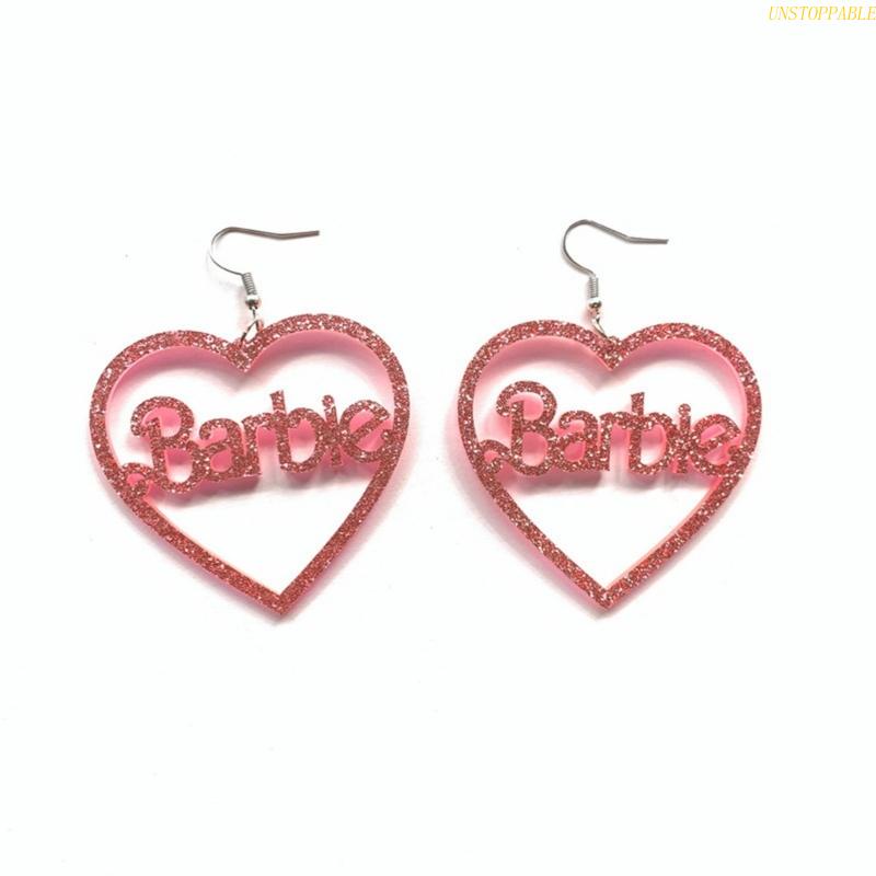 Khuyên Tai Hình Trái Tim Bằng Acrylic Siêu Nhẹ