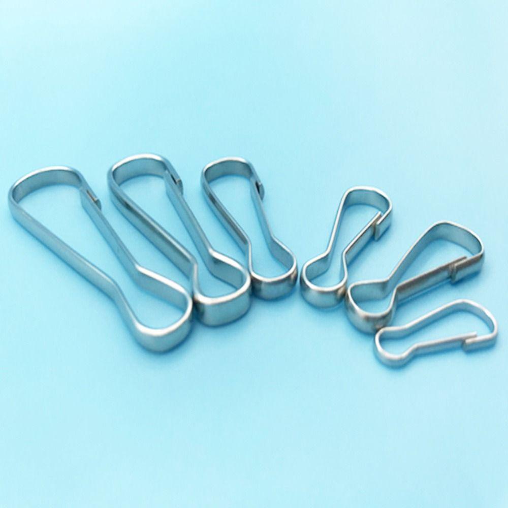 .Set 10 Kẹp Móc Khóa Mini Bằng Thép Không Gỉ 304 DIY Tiện Dụng